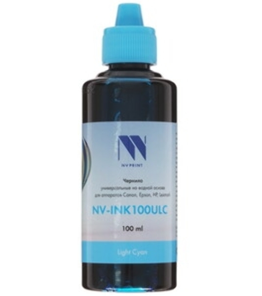Чернила совместимые NVPrint NV-INK100U Light Cyan универсальные на водной основе для аппаратов Сanon/Epson/НР/Lexmark (100ml) (Китай)
