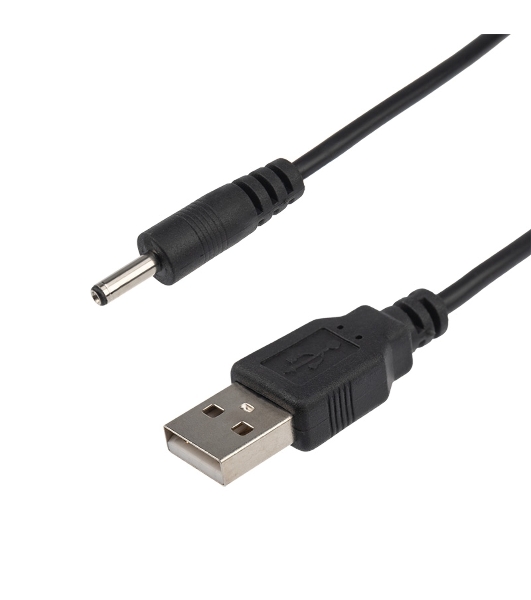 Кабель Rexant USB штекер - DC разъем питание 1,4х3,4 мм, спираль 1,5 м