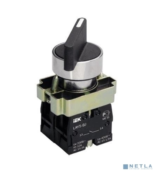 Переключатель LAY5-BJ25 на 2 полож. черный I-O дл. ручка IEK BSW70-BJ-2-K02