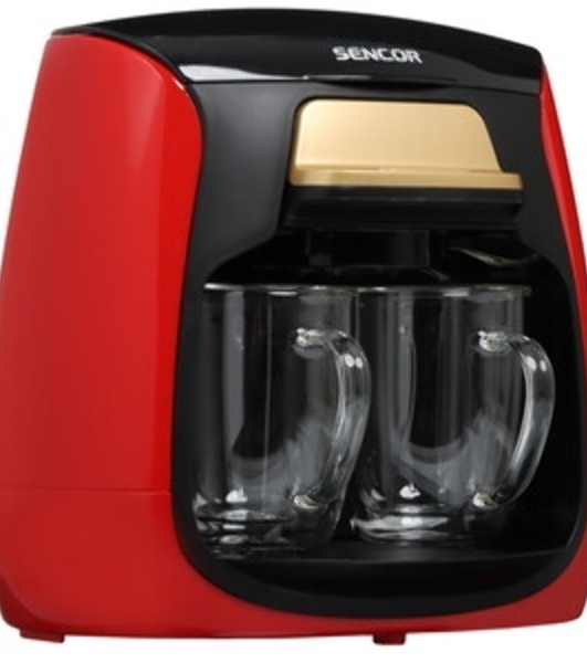 Кофеварка капельная Sencor SCE 2101RD красный, исп. кофе - молотый, 0.3 л. 500 Вт.