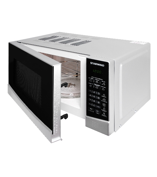 Микроволновая печь Starwind SMW3120 серебристый/черный, 20 л, 700 Вт, переключатели - сенсор