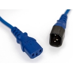 Шнур для блока питания Hyperline PWC-IEC13-IEC14, IEC 320 C13, вилка C14, 5 м, 10А, провода 3 х 1,0 кв. мм, синий, фото 1