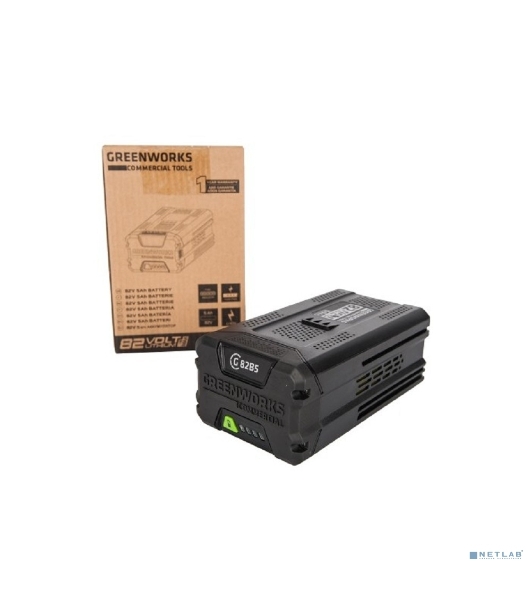 Аккумулятор GreenWorks 82V (модель G82B5) (2914607) - это литий ионная (Li-ion) батарея, силой тока 5 ампер/час и выполненная по самым передовым технологиям.Применяется в линейке всех устройств Greenworks 82V Coммercial.Аккумулятор состоит из ячеек производства японской компании LG. Ячейки этого производителя обладают самыми высокими показателями по емкости и выдаваемому напряжению, и относятся к классу A++. Батарея снабжена специальной платой управления, благодаря которой ячейки заряжаются и разряжаются равномерно и одновременно, что значительно продлевает срок жизни аккумулятора (среднее время 7 лет), а также отсутствует эффект потери мощности инструмента при разряде. Для надежной работы аккумулятор снабжен чипом, который защищает его от перезаряда, перегрева и глубокого разряда.Благодаря высокотехнологичным ячейкам, плате управления и защитному чипу, аккумулятор обладает долгим сроком службы - до 2000 циклов заряда-разряда. Корпус - ударопрочный, с прорезинен
