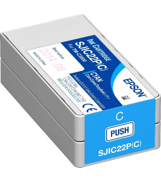 Картридж струйный SJIC22P голубой для Epson C3500