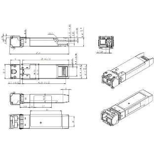 Модуль SNR SFP+ WDM, дальность до 3км (5dB), 1270нм