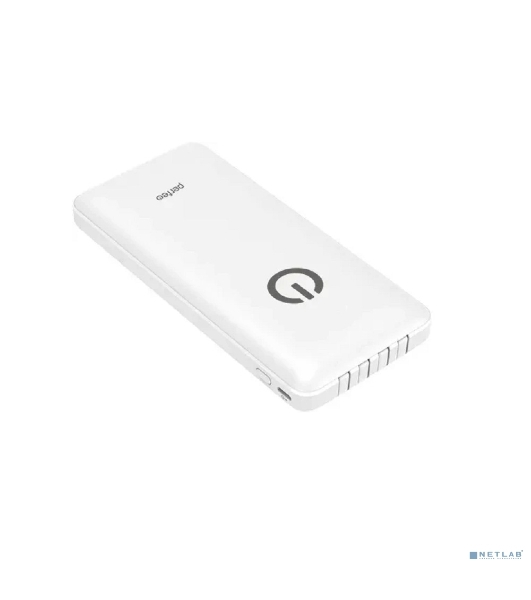 Портативный аккумулятор Powerbank Perfeo ABSOLUTE 10000mah In Micro usb,USB/Out USB,Micro usb,Type-C,Lightning, 2.1А/белый (PF_B4879)