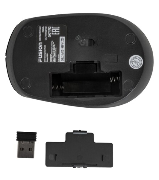 Комплект клавиатура+мышь Fusion GKIT-752 беспроводной, USB, 1000 DPI, чёрный