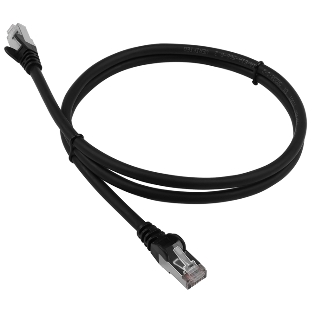 Патч-корд LANMASTER LSZH FTP cat.6, 1.0 м, черный