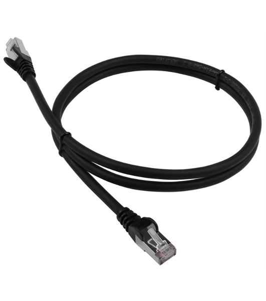 Патч-корд LANMASTER LSZH FTP cat.6, 1.0 м, черный