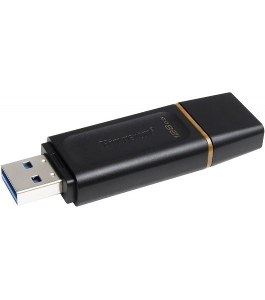 Флешка USB Kingston DataTraveler Exodia (DTX/128GB), 128Gb, USB 3.2 Gen 1, R/W 200/60, черный/желтый