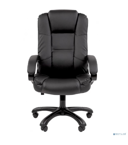 Кресло Chairman 600 черный, экокожа, 120 кг