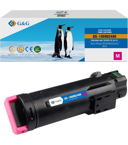 Картридж лазерный G&G GG-106R03486 106R03478/106R03486 пурпурный (2400 стр.) для Xerox Phaser 6510DN/WC 6515DN