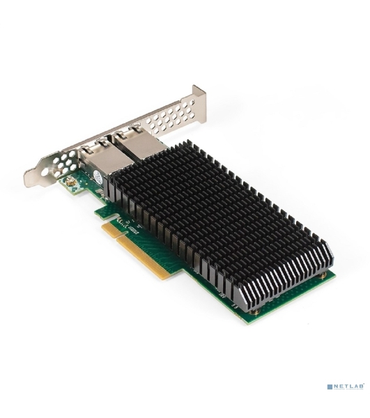 Сетевой адаптер ExeGate EXE-X540-T2 (PCI-E x8 v3.0, порты 2xRJ45 (медные), 10Gb/s (10/5/2.5/1Gb/s, 100Mb/s), Server NIC Intel Chipset X540-AT2)