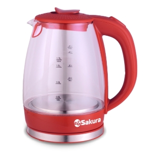 Чайник электрический Sakura SA-2717R 1.7 л, стекл подсв
