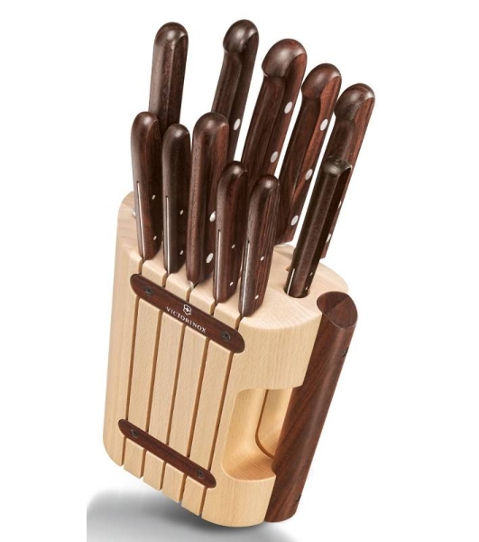 Набор ножей кухонных Victorinox Wood (5.1150.11) компл.: 11 шт с подставкой дерево подар.коробка