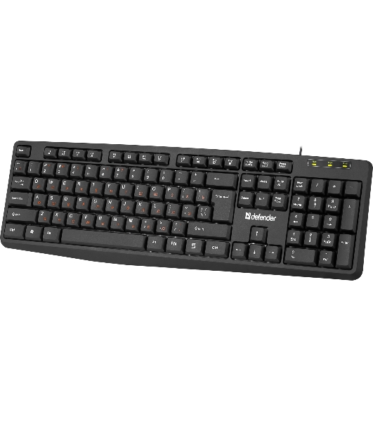 Клавиатура проводная Defender Concept HB-164, USB, черный