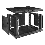 Шкаф телекоммуникационный 19' настенный 6U ExeGate EC-WM-6U.450.M.BLACK (19', 6U, 600x450x370мм (ШхГхВ), передняя дверь металл, съемные боковые панели, пыле- и влагозащита IP23, черный RAL 9004), фото4