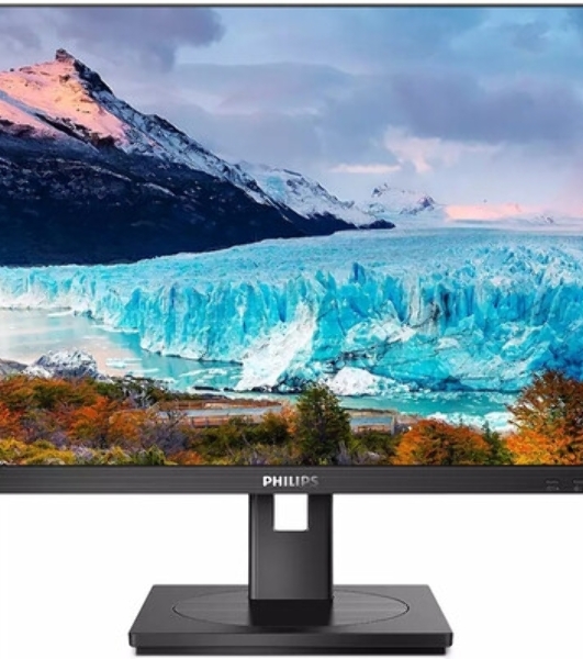 Монитор 23.8' PHILIPS 243S1/00 Black с поворотом экрана (IPS, 1920x1080, 75Hz, 4 ms, 178°/178°, 250 cd/m, 50M:1