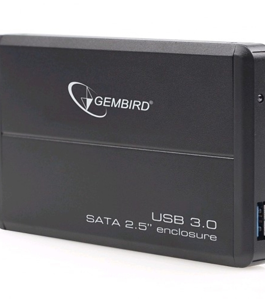 Внешний корпус для HDD Gembird EE2-U3S-2 2.5' EE2-U3S-2, черный, USB 3.0, SATA