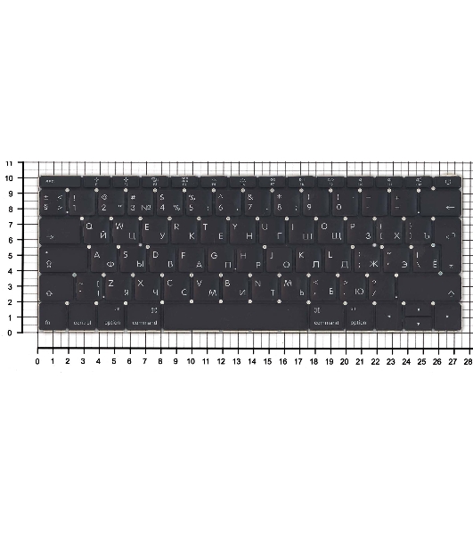 Клавиатура для ноутбука MacBook 12' A1534 2016+ Big Enter черная