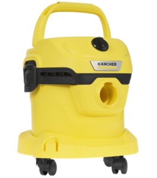 Строительный пылесос Karcher WD 2 Plus V-12/4/18 желтый, 1000 Вт, уборка сухая/сбор воды, пылесборник мешок/контейнер, 12 л