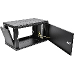 Шкаф телекоммуникационный настенный разборный ЦМО ЭКОНОМ 9U (600 x 350) дверь металл, черный (ШРН-Э-9.350.1-9005), фото6