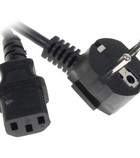 Кабель питания Cablexpert Schuko-C13, 3х0.5мм2, 6А, с заземлением, 1.8м, черный, без инд.уп., 500 шт [PC-186-1-2]