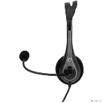 Гарнитура Oklick HS-M300 чёрный/серый, проводная, USB, фото4