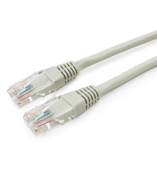 Патч-корд медный UTP Cablexpert PP10-0.25M cat.5, 0.25м, литой, многожильный, серый
