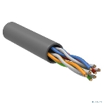 Кабель связи витая пара U/UTP, cat.5e, 4 пары 24AWG solid, 305м, ПВХ, серый, фото5