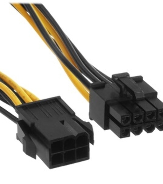 Кабель питания PCIe Cablexpert CC-PSU-68-30CM, PCIe 6pin(M)/PCIe 8pin(F), 30 см, пакет