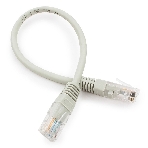 Патч-корд медный UTP Cablexpert PP10-0.25M cat.5, 0.25м, литой, многожильный, серый, фото2