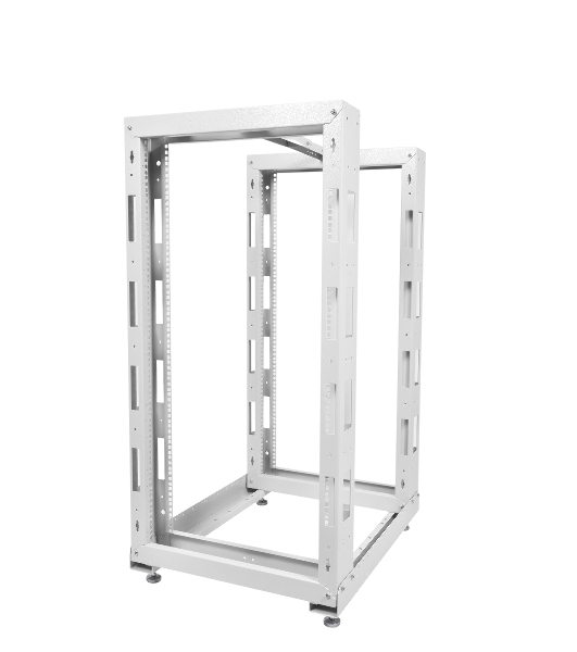 Стойка двухрамная ЦМО СТК-24.2 24U 620 мм X 800 мм направл. закл. гайки 250 кг серый