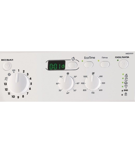 Стиральная машина Indesit IWSD 51051 CIS белый, загрузка фронтальная 5 кг, 1000 об/мин., класс: А