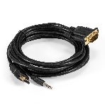 Кабель-переходник HDMI-VGA ExeGate EX-HDMIM-VGAM-3.5JackS-3.0 (19M/15M+3.5мм Jack M, 3м) Преобразователь цифрового HDMI сигнала в VGA видео и стерео-аудио, фото2