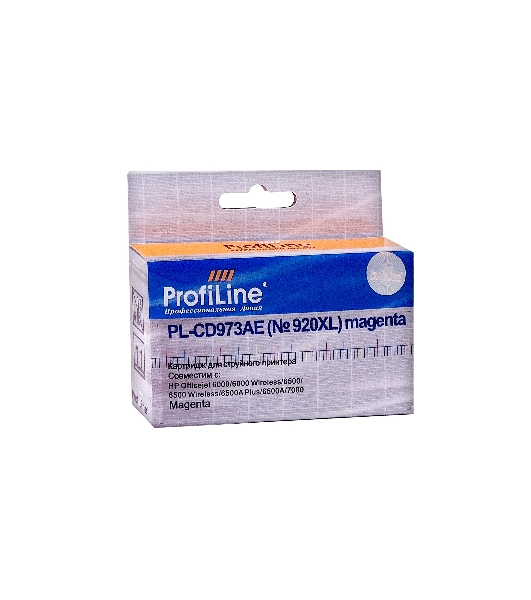 Картридж струйный ProfiLine PL-CD973AE №920XL для принтеров HP officejet 6000/6500/7000 Magenta водн
