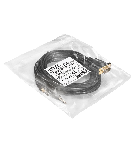 Кабель-переходник HDMI-VGA ExeGate EX-HDMIM-VGAM-3.5JackS-3.0 (19M/15M+3.5мм Jack M, 3м) Преобразователь цифрового HDMI сигнала в VGA видео и стерео-аудио