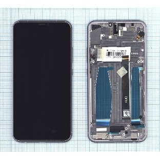 Дисплей для Asus ZenFone 5 ZE620KL серебро с рамкой