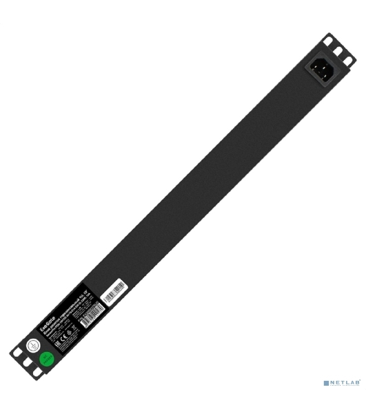 Блок розеток горизонтальный ExeGate ServerPro PDU-19H702 Al-7S-C14-SW-O, 19', 1U, Алюминий, 7 Schuko, С14, защита от перегрузки, черный