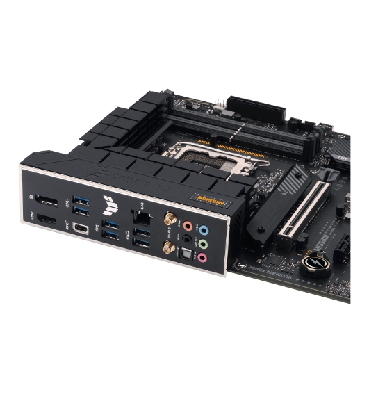 Материнская плата ASUS TUF GAMING H770-PRO WIFI, LGA 1700, Intel H770, 4xDDR5, 4xSATA, 4xM.2, 1xPCIe 5.0 x16, 1xPCIe 4.0 x4, 2xUSB-A 3.2 Gen 2, 4xUSB-A 3.2 Gen 1, 1xUSB-C 3.2 Gen 2x2, 1x2.5Gb LAN, 5x3.5 мм, 7.1, Standard-ATX