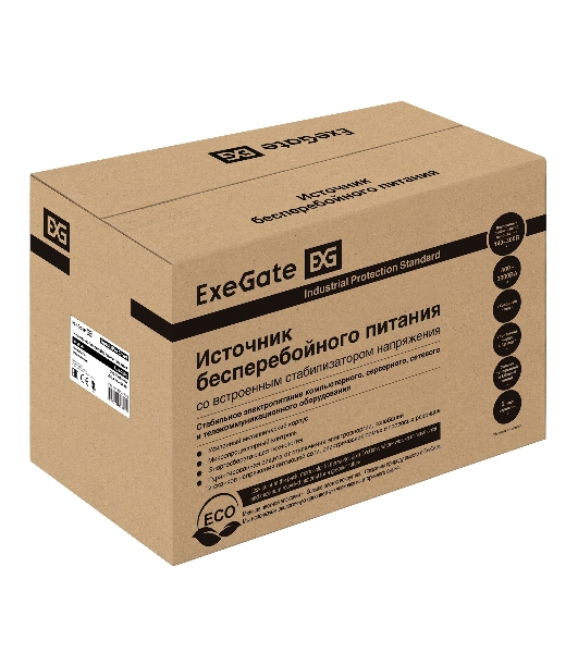 Источник бесперебойного питания ExeGate SpecialPro Smart LLB-2200.LCD.AVR.EURO.RJ 2200VA/1300W, LCD, AVR, 4 евророзетки, RJ45/11, черный