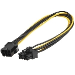 Кабель питания PCIe Cablexpert CC-PSU-68-30CM, PCIe 6pin(M)/PCIe 8pin(F), 30 см, пакет, фото 1