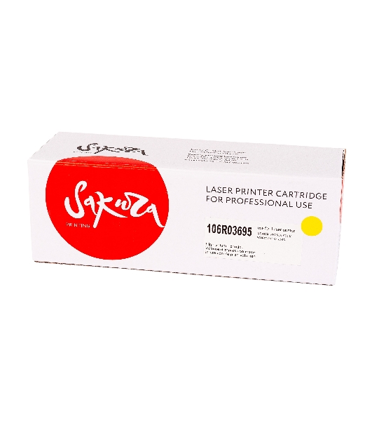 Картридж лазерный Sakura 106R03695 для Xerox Phaser 6510, WC 6515, желтый, 4300 к.