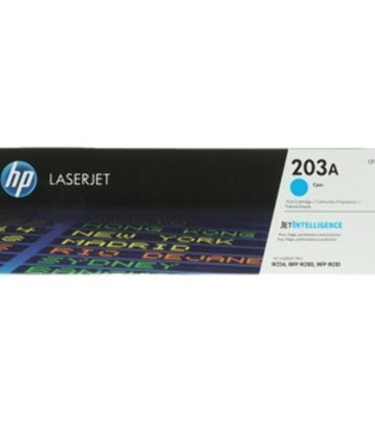 Картридж лазерный HP 203A CF541A (HP 203A) голубой для HP LaserJet M254/M280/M281 1300 страниц.