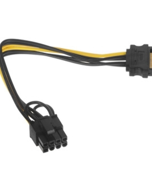 Кабель питания SATA Cablexpert CC-PCIE-SATA-20CM, PCIe 8pin/Sata 15pin, 20 см, пакет