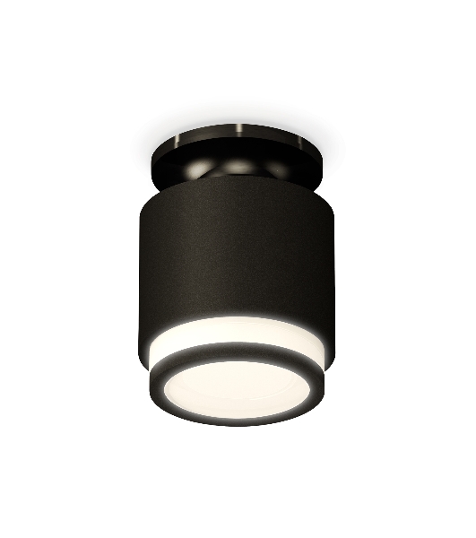 Светильник Ambrella Light XS7511063 SBK/PBK/FR черный песок/черный полированный/белый матовый MR16 GU5.3 (N7926, C7511, N7121)