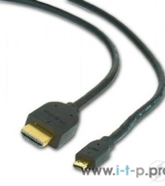 Кабель Cablexpert HDMI-micro HDMI CC-HDMID-6, 19M/19M, v2.0, медь, позол.разъемы, экран, 1.8м, черный, пакет