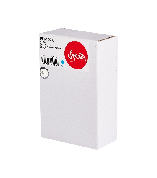 Картридж струйный Sakura 6706B001 (PFI-107 C) для Canon, голубой, 130 мл.