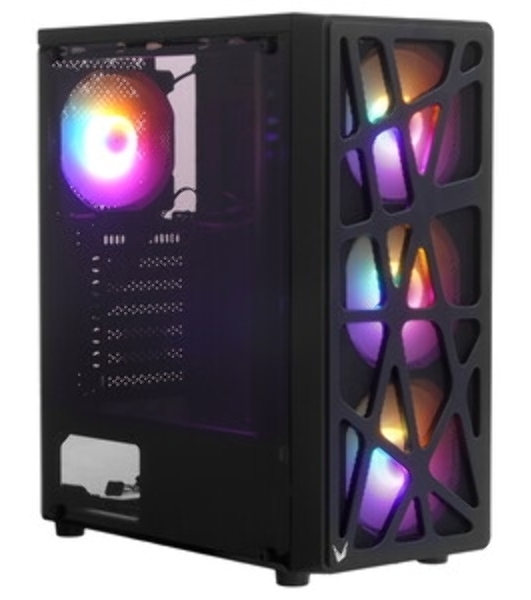 Компьютерный корпус Aerocool/Formula MANA черный без БП ATX 6x120мм 2xUSB 2.0 1xUSB 3.0 audio bott PSU