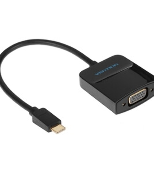 Адаптер Type-C на VGA, USB 3.0 + Type-С для MacBook, серебристый